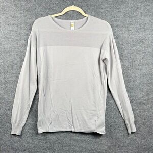 Lole Womens Small Mixed Knit Mesh Panel Crewneck Sporty Chic Atheisure Workout